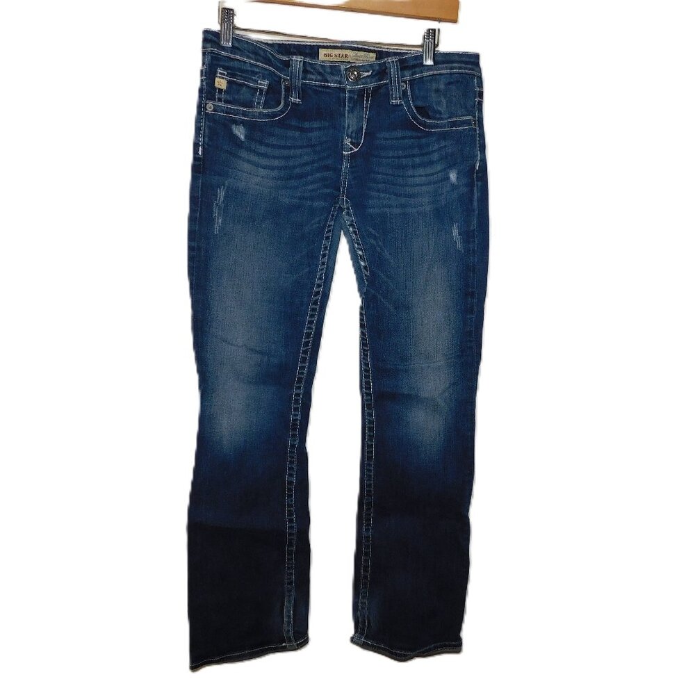Big Star Sweet Boot Ultra Low Rise Denim Jeans Size 30R FLAW